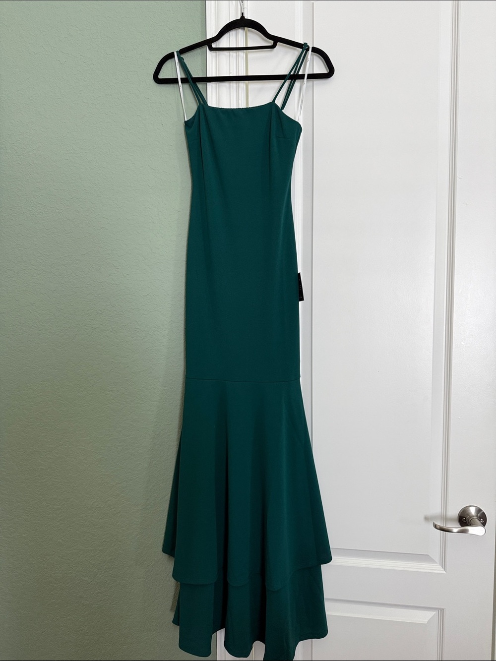 Lulus Elegant Emerald Green Tiered Maxi Dress - Women's